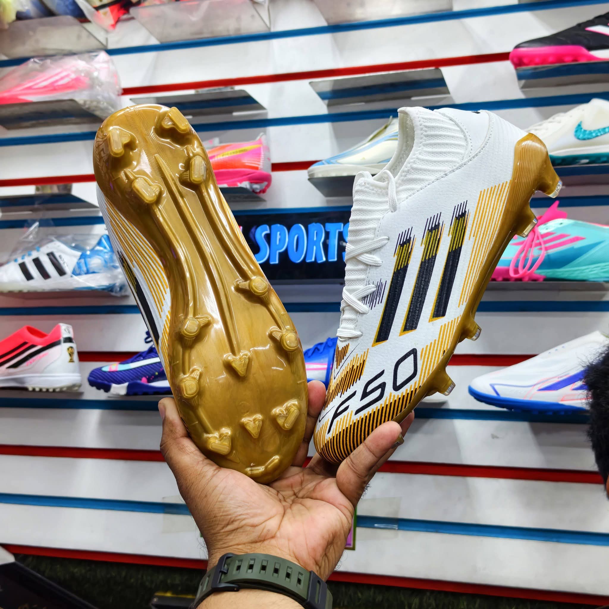 Football Boots · White / Gold