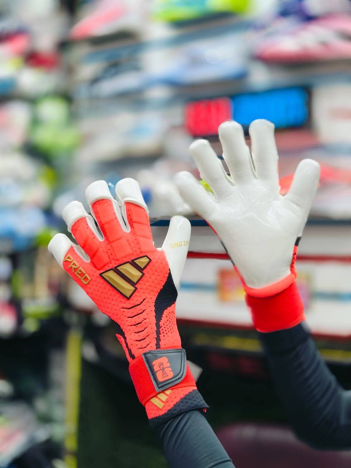 Goalkeeper Gloves · Red / White